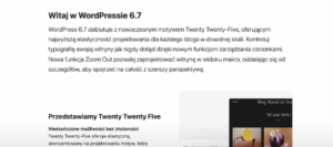 WordPress 6.7 - przegląd zmian w najnowszej wersji