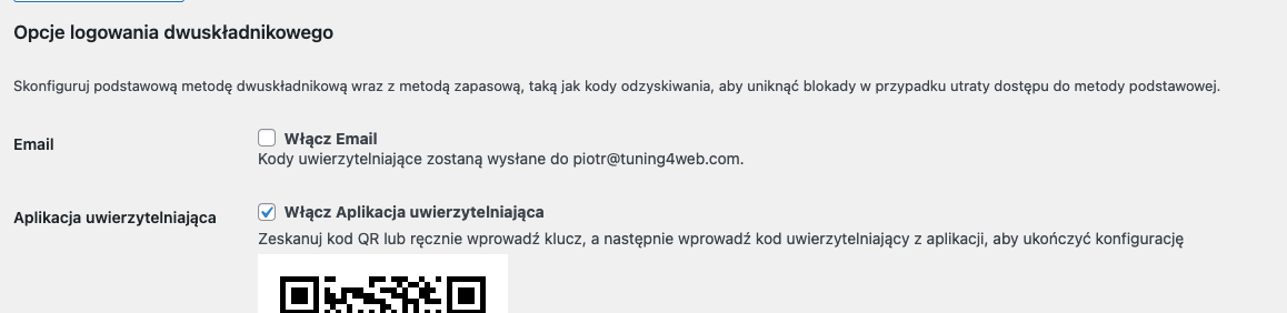 Zabezpiecz logowanie do zaplecza WordPress - weryfikacja dwuetapowa