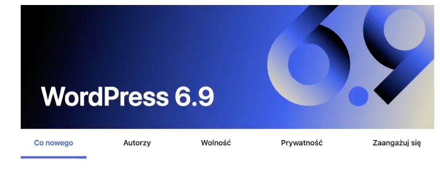 WordPress 6.9 - przegląd zmian